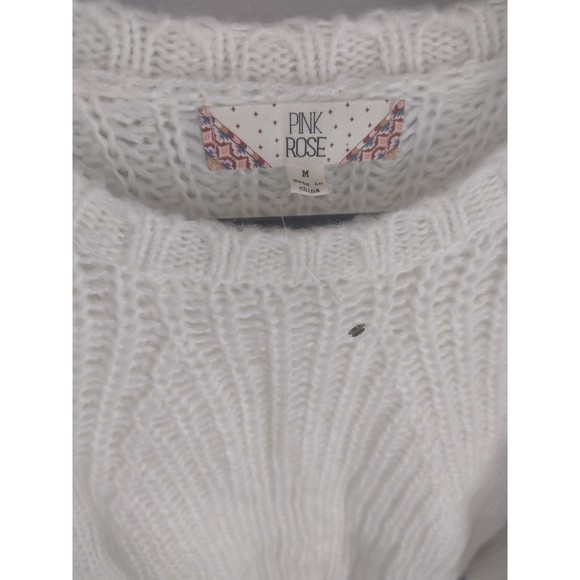 Pink Rose Crochet Sweater _NEW - Picture 6 of 7